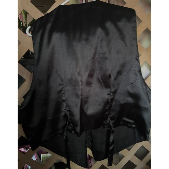 A.J. Vintage Embroidered Suede Leather Patchwork Vest 90's Hippie 2X - Picture 4 of 4